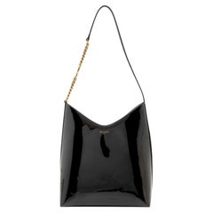 Saint Laurent Patent Leather Rendez-Vous Hobo