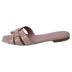 Saint Laurent Rutschsandalen aus Lackleder - EU 39