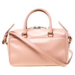 Saint Laurent Peach Leather Classic Baby Duffle Crossbody Bag