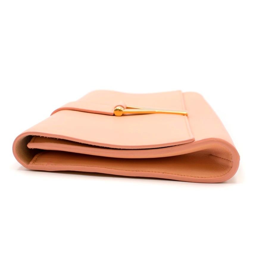 Women's Saint Laurent Peach Ligne Y Clutch Bag For Sale