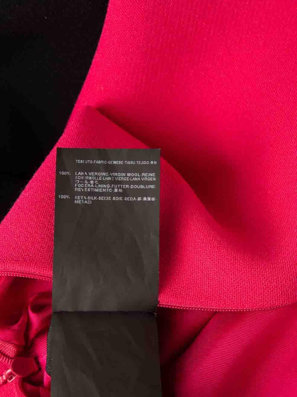 Saint Laurent Rosa & Schwarzes & schwarzes Etuikleid aus Wolle Größe S Damen im Angebot