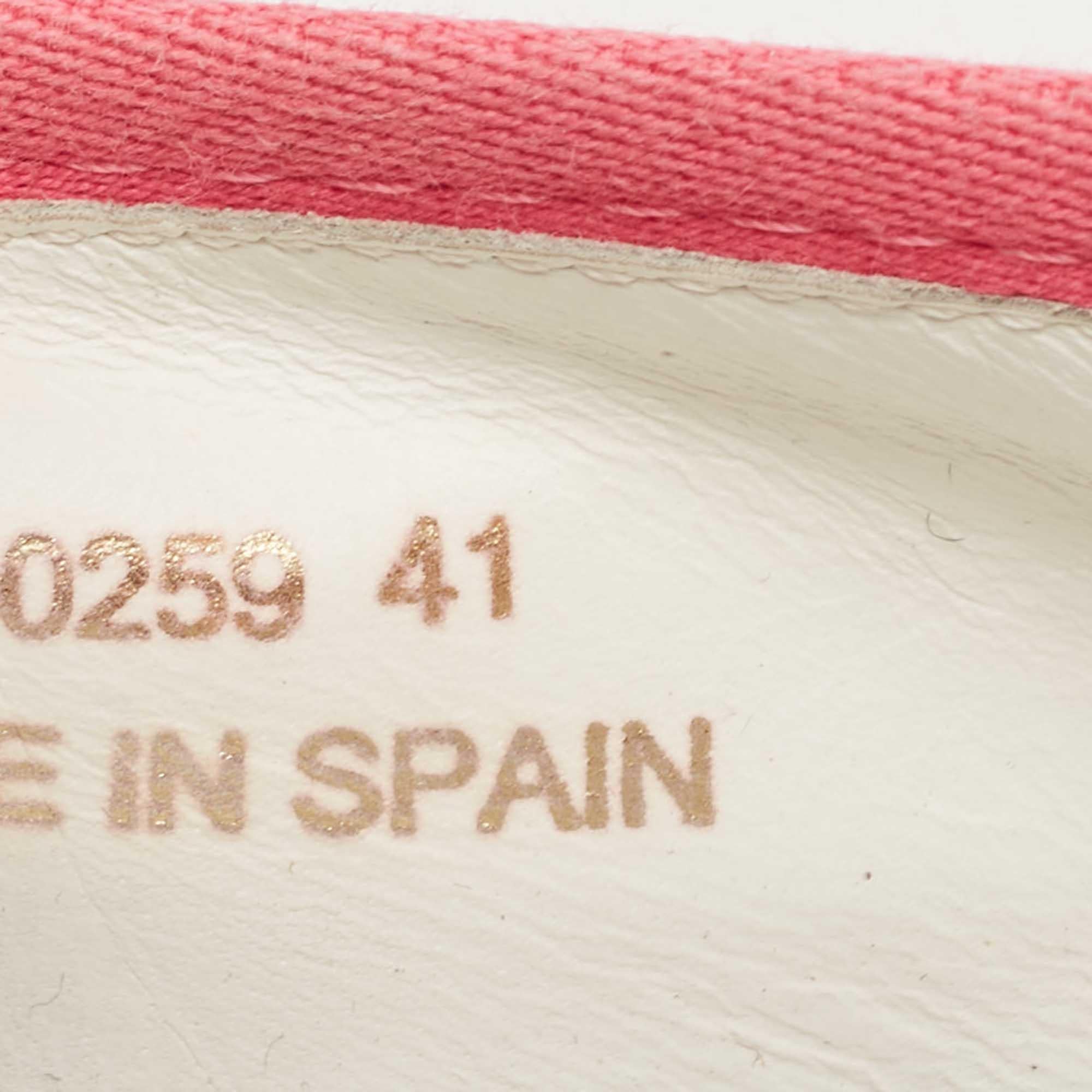 Saint Laurent Rosa Canvas Slip On Turnschuhe Größe 41 im Angebot 2