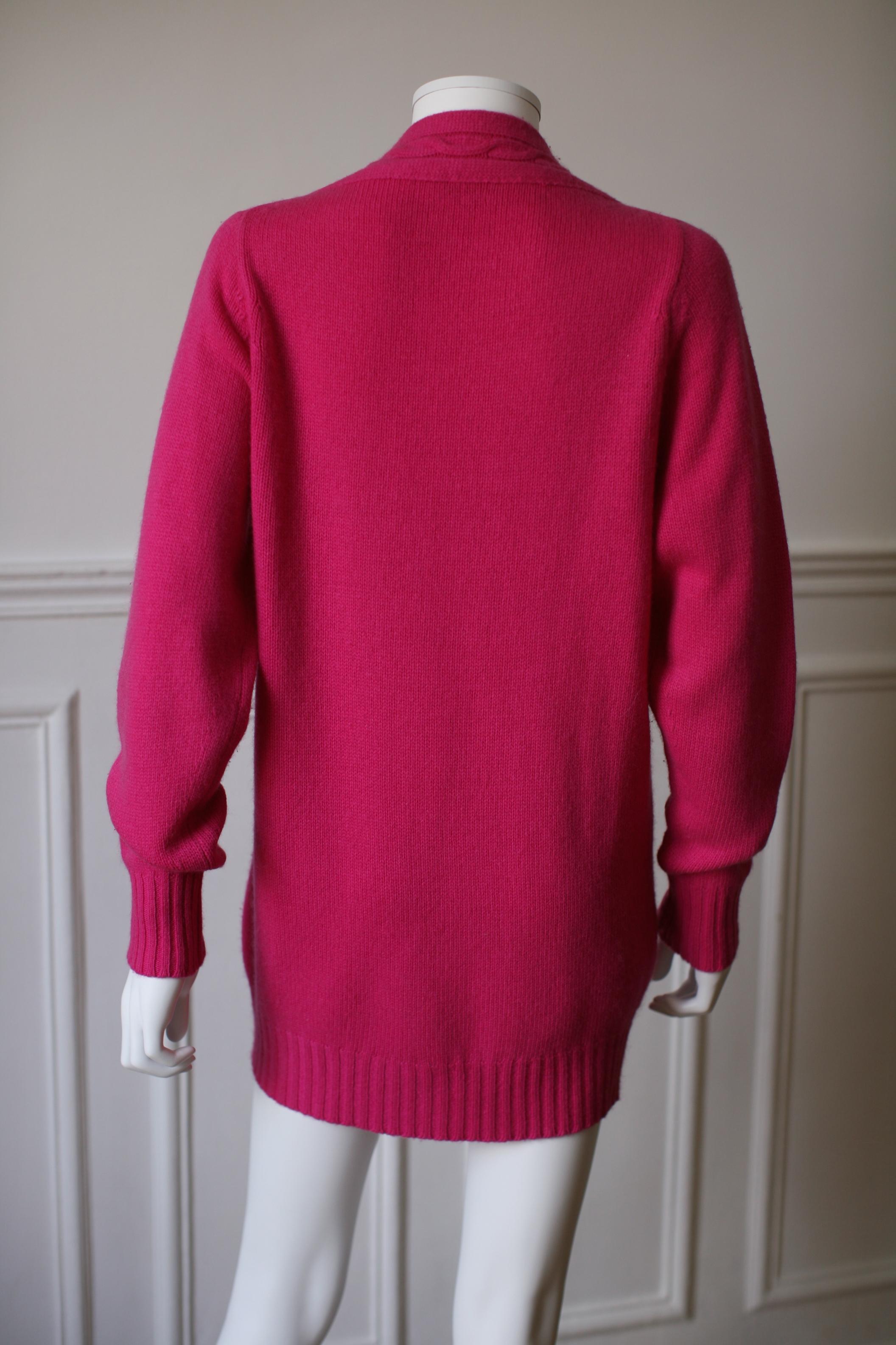 Women's Saint Laurent Pink Cashmere Medium Size