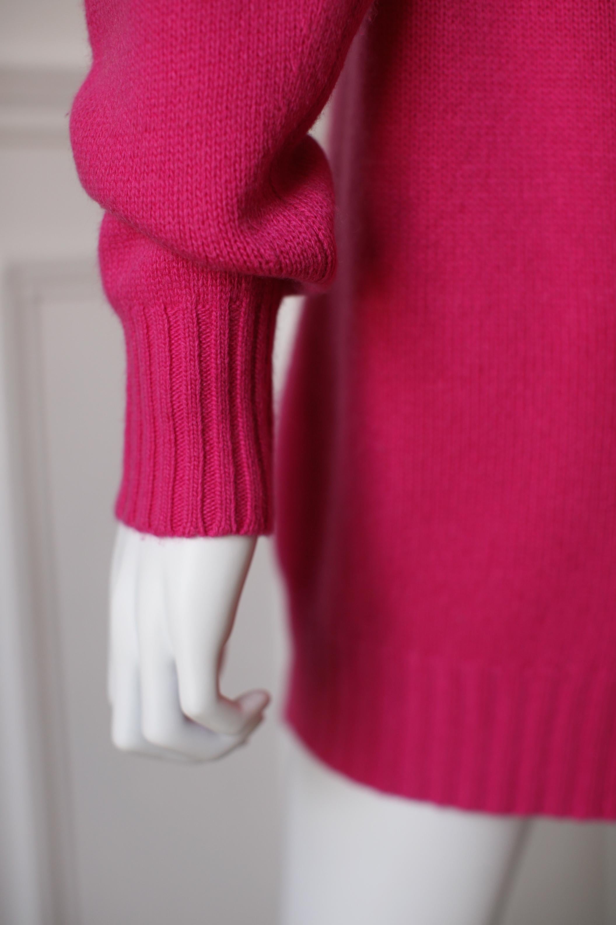 Saint Laurent Pink Cashmere Medium Size 2