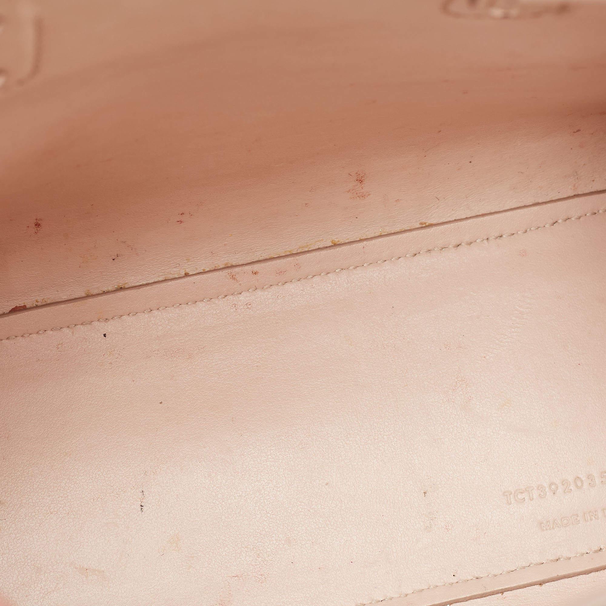 Saint Laurent Pink Croc Embossed Leather Nano Classic Sac De Jour Tote For Sale 11