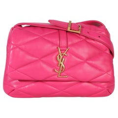 Saint Laurent Pink Diamond Quilted Lambskin Le 5 a 7 Shoulder Flap Bag