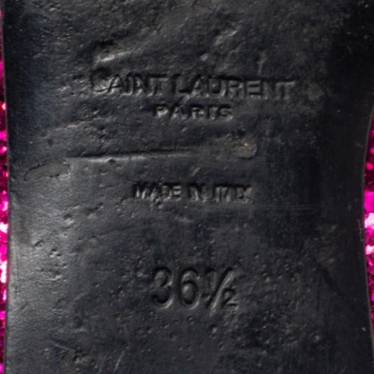 Saint Laurent Bailarinas de purpurina rosa Talla 36.5 Rosa en venta