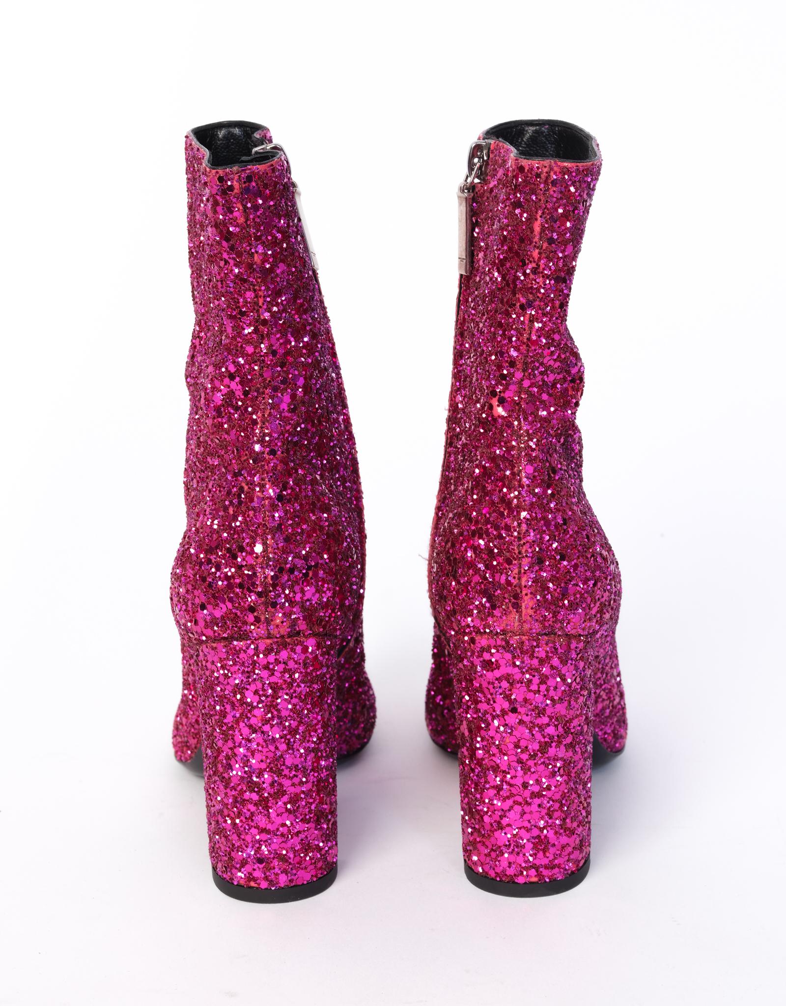 sequin heel boots