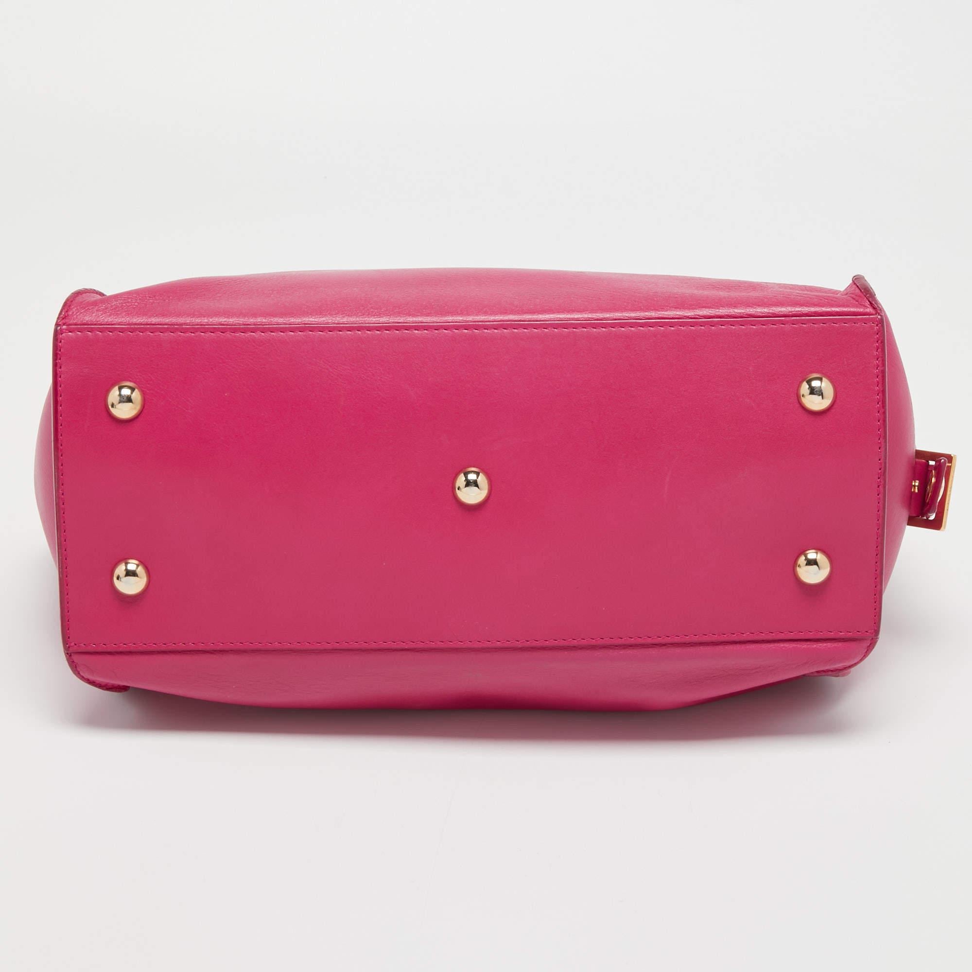 Saint Laurent - Petit sac cabas Chyc en cuir grainé rose Pour femmes en vente