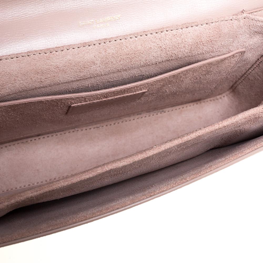 Saint Laurent Rosa Leder und Wildleder Medium Bellechasse Umhängetasche 7