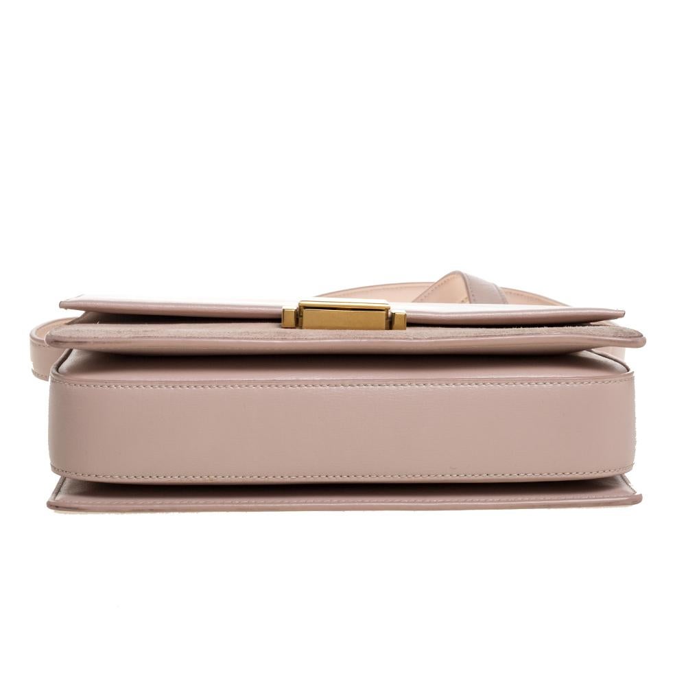 Saint Laurent Rosa Leder und Wildleder Medium Bellechasse Umhängetasche Damen