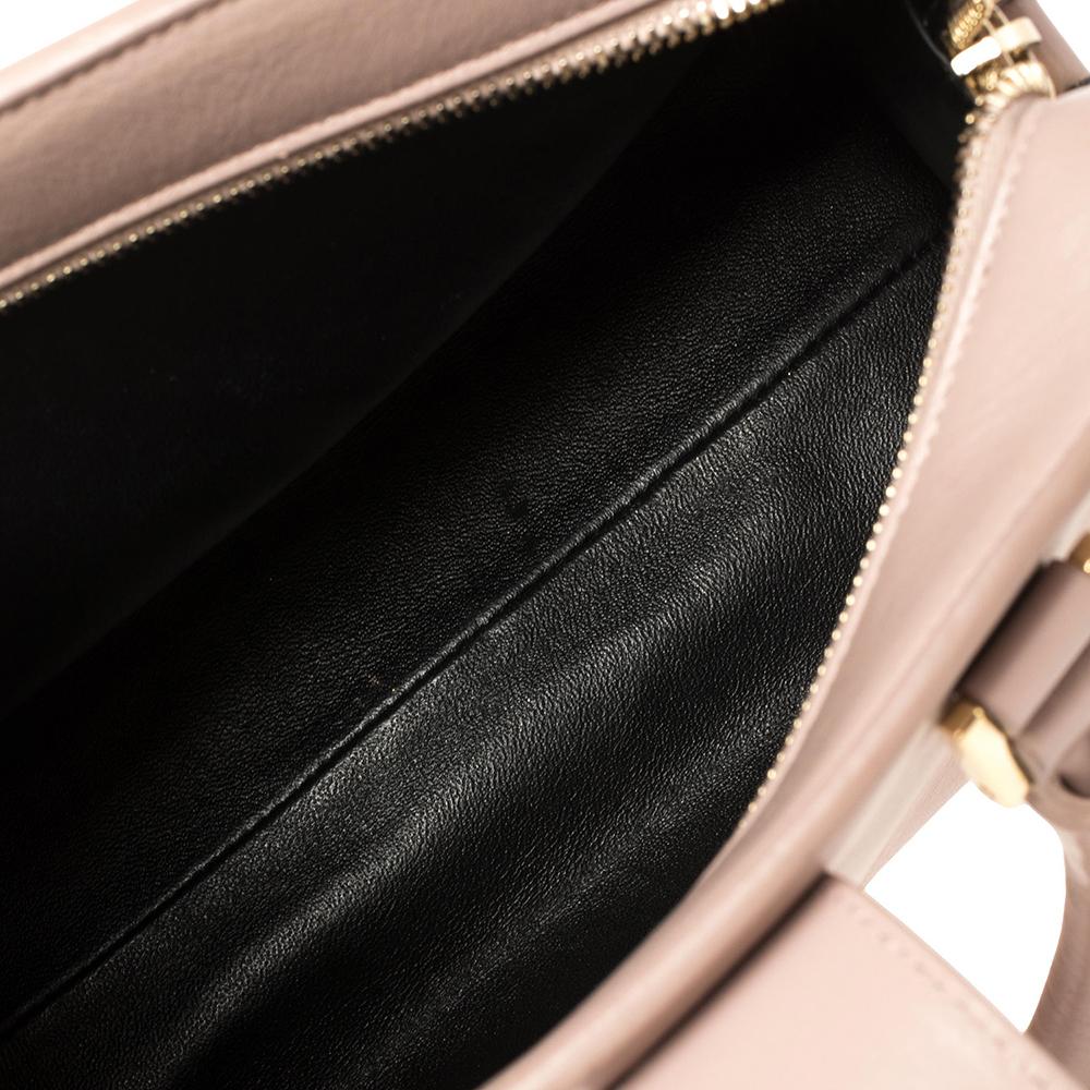 Saint Laurent Rosa Leder Baby Monogramm Cabas Tote 7