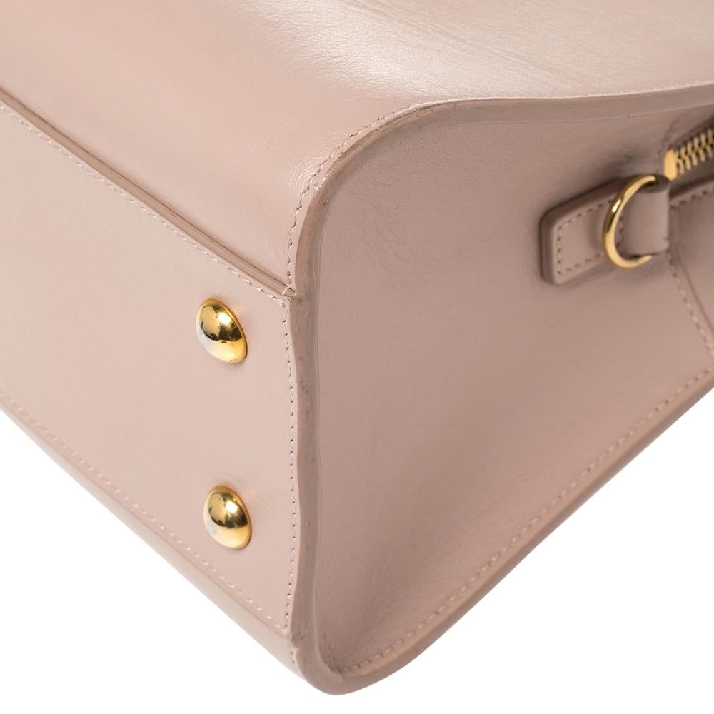 Saint Laurent Rosa Leder Baby Monogramm Cabas Tote 3