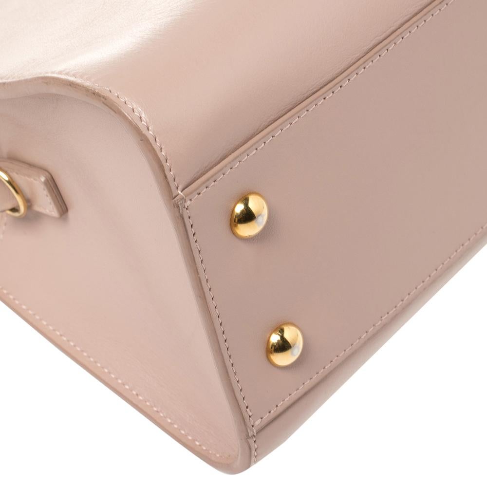 Saint Laurent Rosa Leder Baby Monogramm Cabas Tote 4