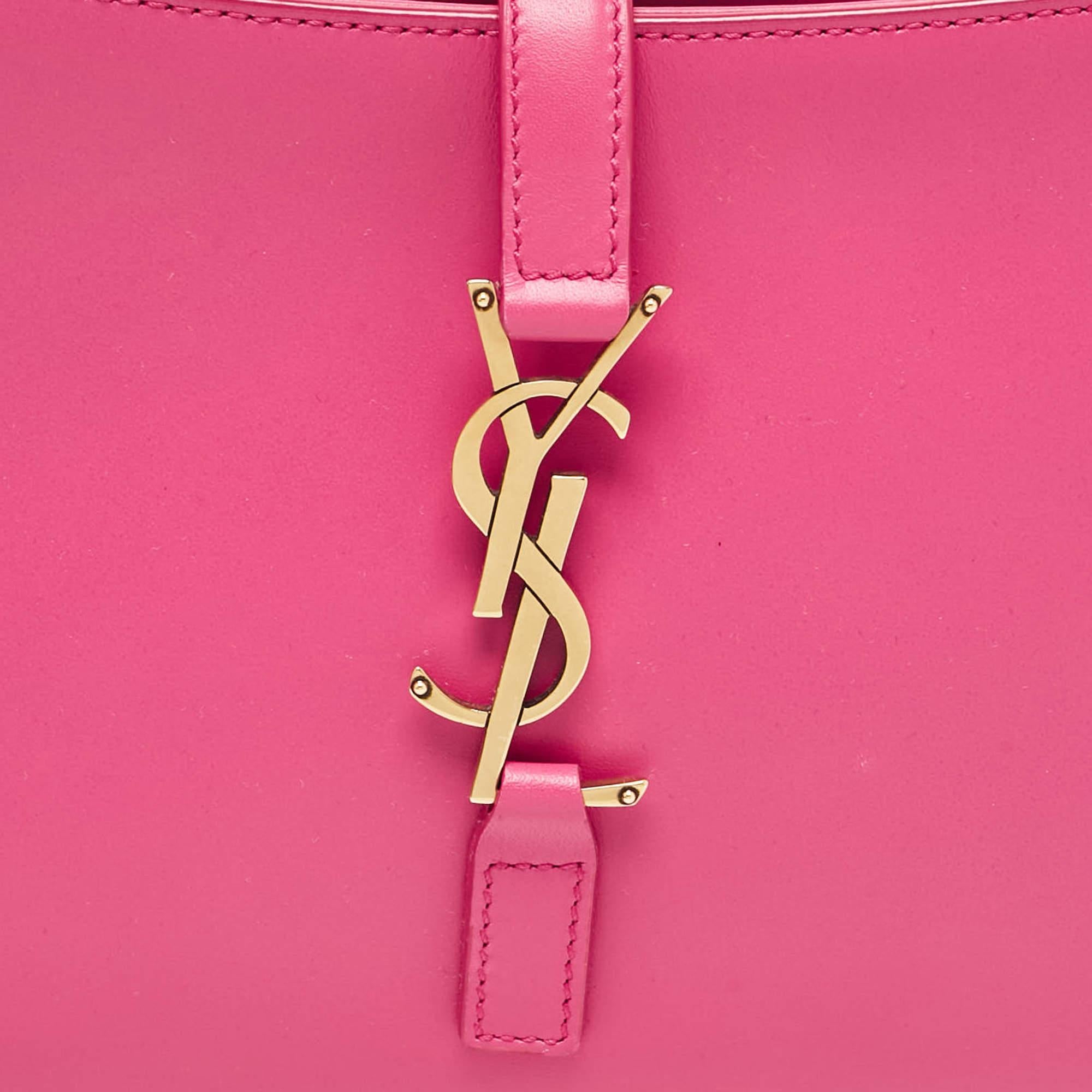 Saint Laurent Rosa Leder LE 5 À 7 Umhängetasche Damen