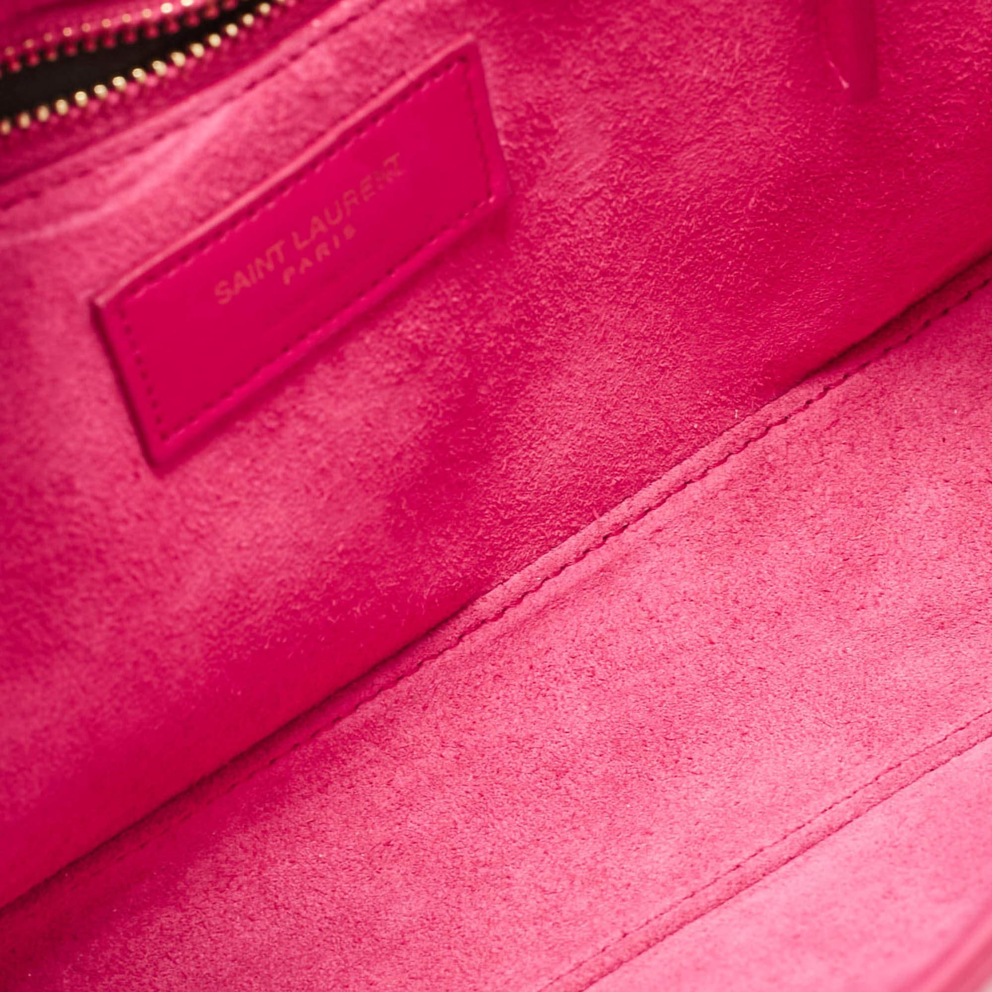 Saint Laurent Rosa Leder LE 5 À 7 Umhängetasche 3