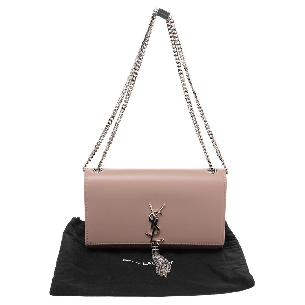 Saint Laurent Pink Leather Medium Kate Tassel Shoulder Bag 4