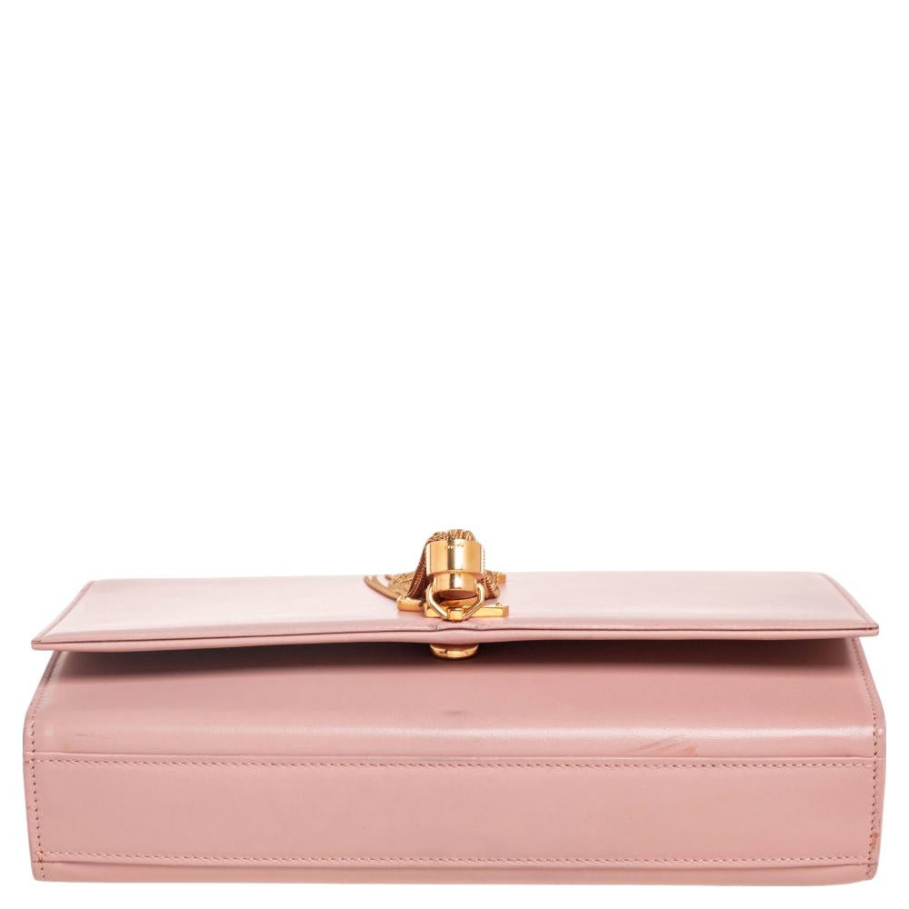 Saint Laurent Pink Leather Medium Kate Tassel Shoulder Bag 6