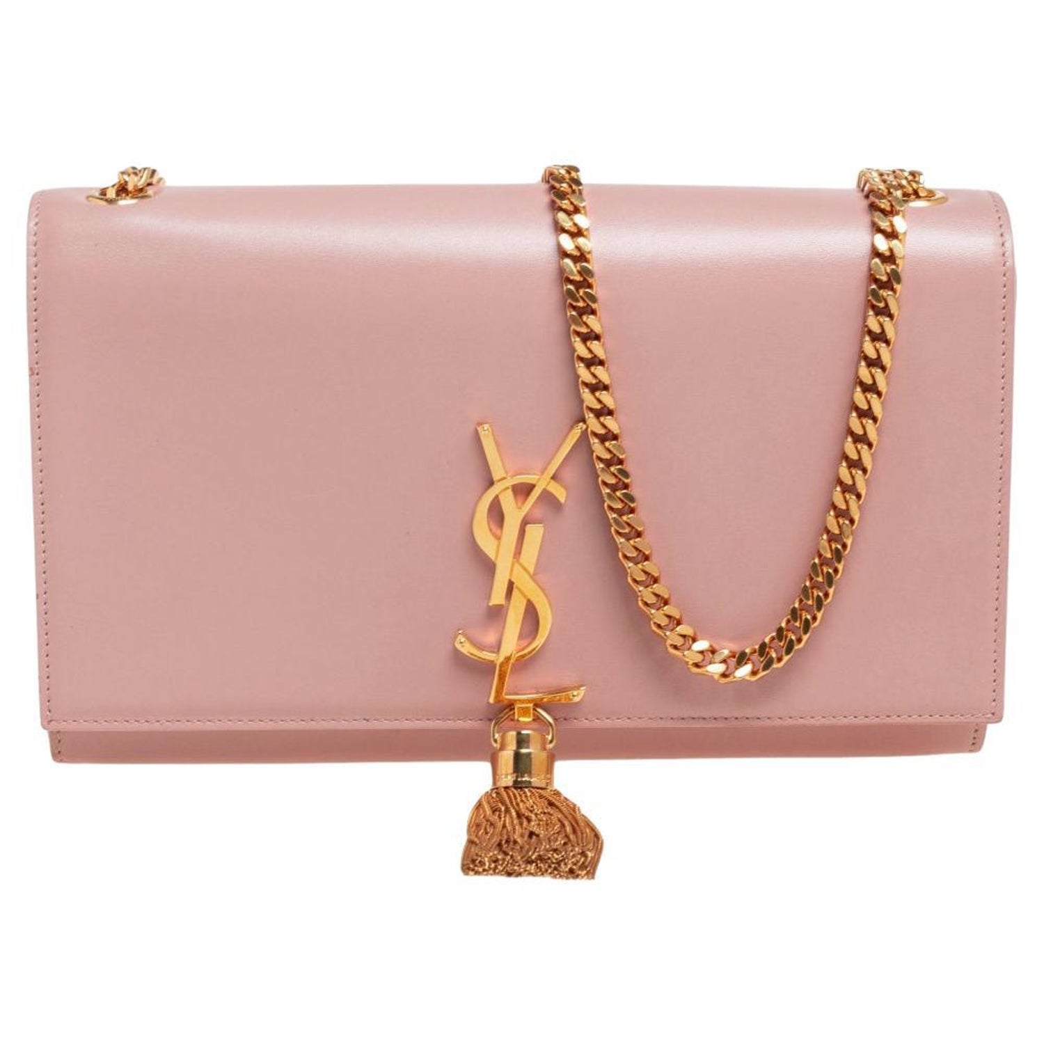 Saint Laurent Sunset Chain Wallet Dark Toffee in Smooth Leather with  Gold-tone - US