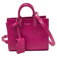 Saint Laurent Pink Leather Toy Sac De Jour Crossbody Bag