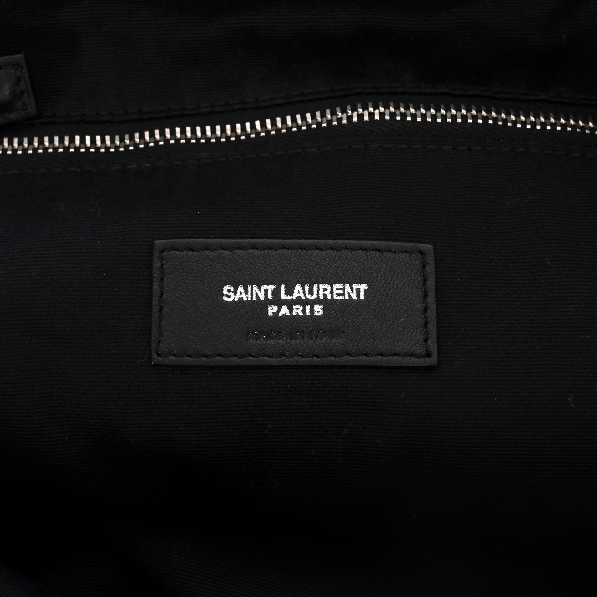 SAINT LAURENT pink nylon PALM TREE TEDDY Drawstring Backpack Bag For Sale 2