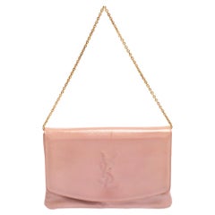 Saint Laurent Pink Patent Leather Chain Clutch