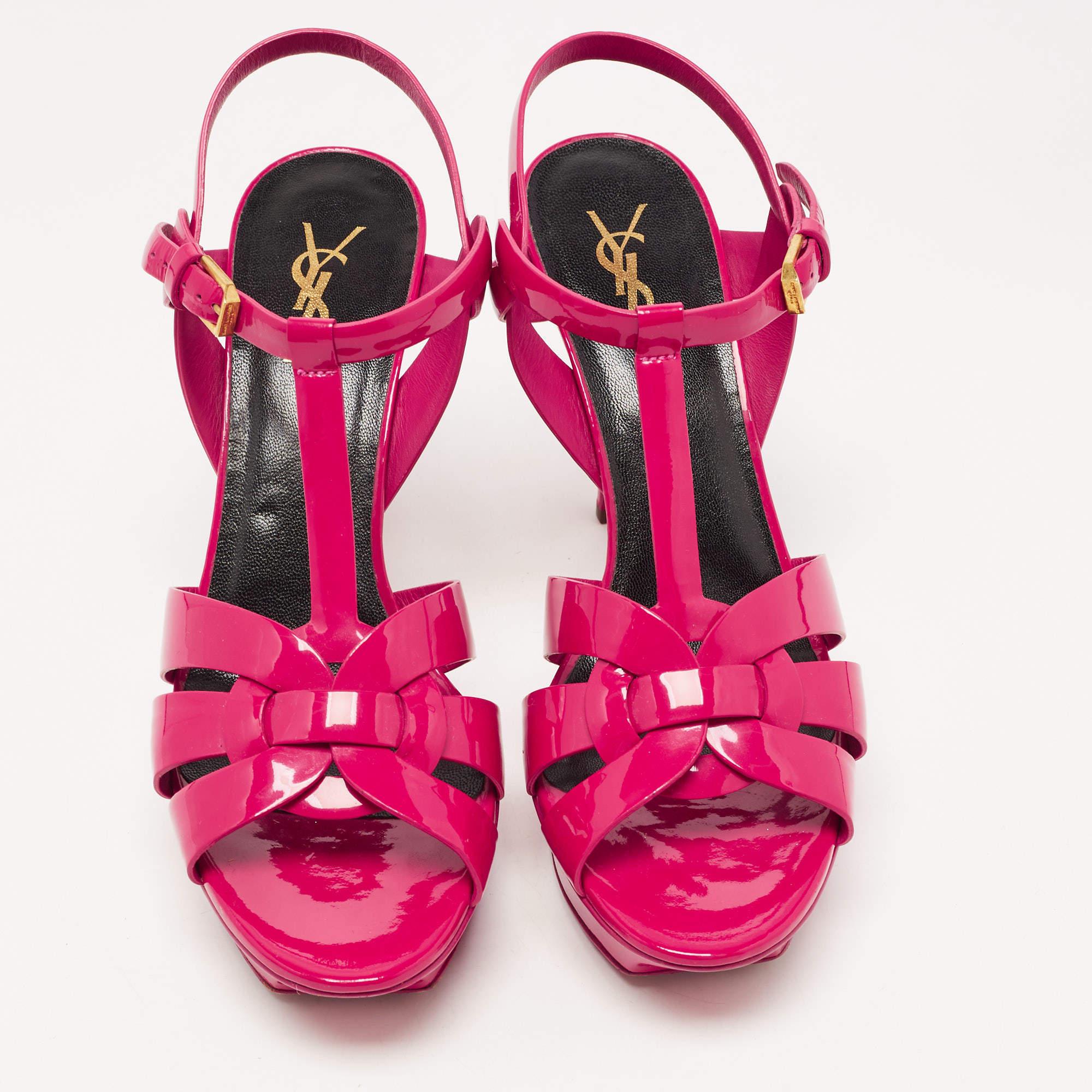 Complement your well-put-together outfit with these Saunt Laurent pink shoes. Timeless and classy, they have an amazing construction for enduring quality and comfortable fit.

