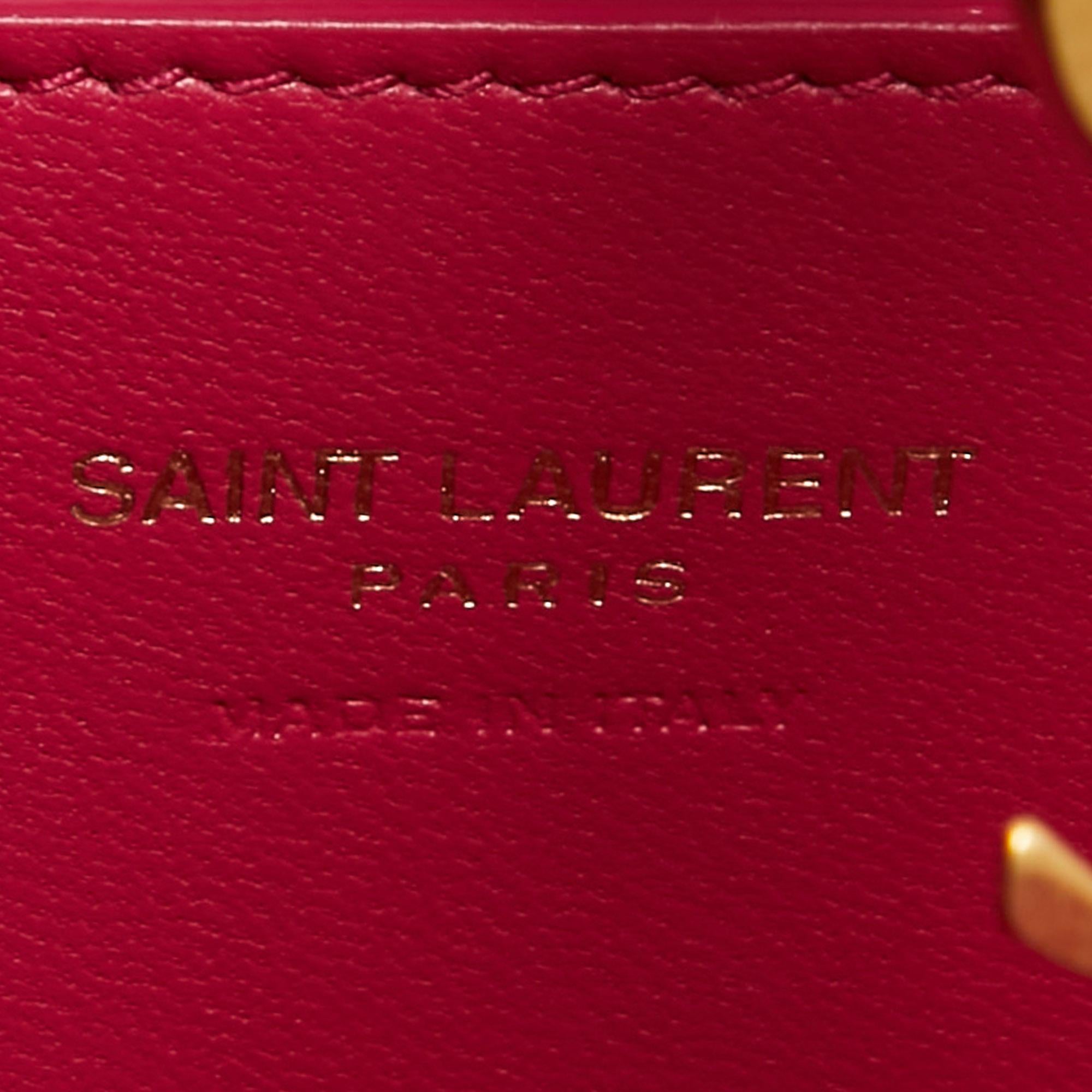 Saint Laurent Pink Satin Mini LE 5 À 7 Shoulder Bag For Sale 5