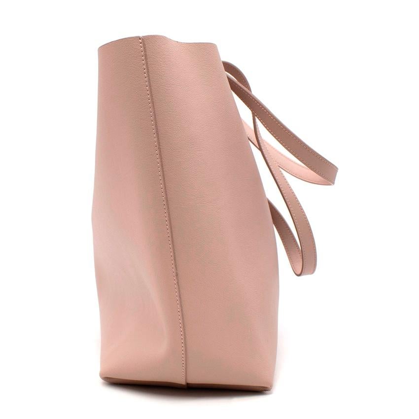 Saint Laurent pink shopping leather tote bag In Excellent Condition For Sale In London, GB
