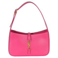 Saint Laurent Rose Cuir de veau lisse Le 5 7 Petit Hobo