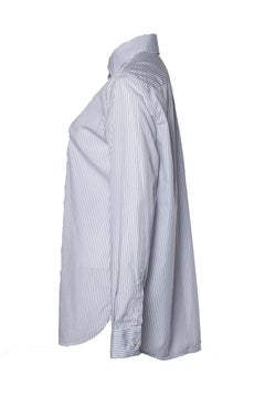 Saint Laurent, Pinstripe shirt in grey and white