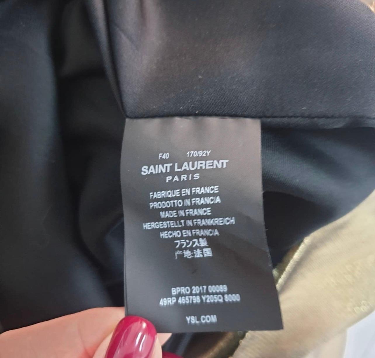 Women's Saint Laurent Plunge Neck Gold Tunic Dress Dress  For Sale