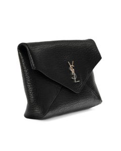 Saint Laurent Envelope Large Black Clutch Bag