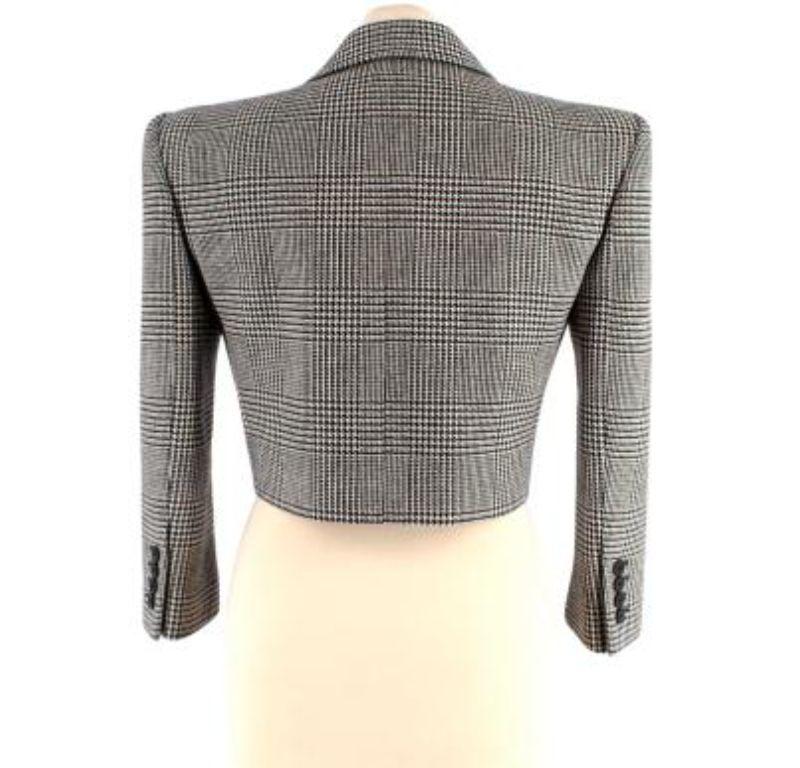 Women's Saint Laurent Prince of Wales Check Cropped Jacket & Skinny Pants