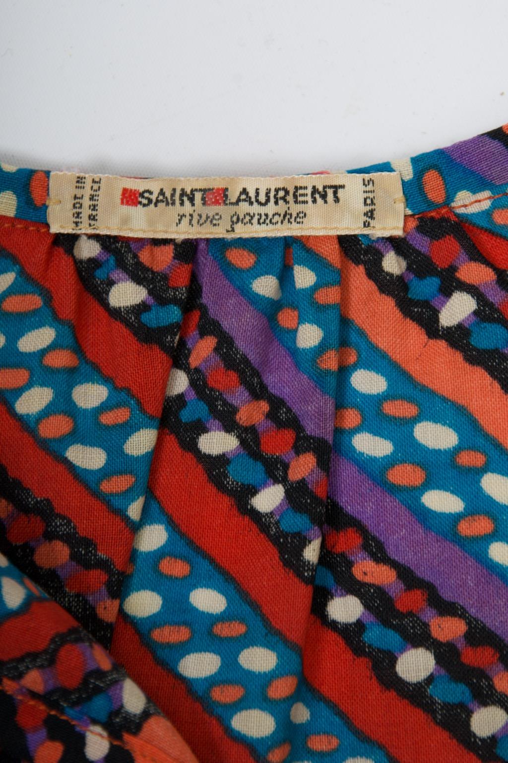Saint Laurent Print Blouse with Tie 5