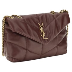 Saint Laurent Puffer Toy Shoulder Bag — Brown