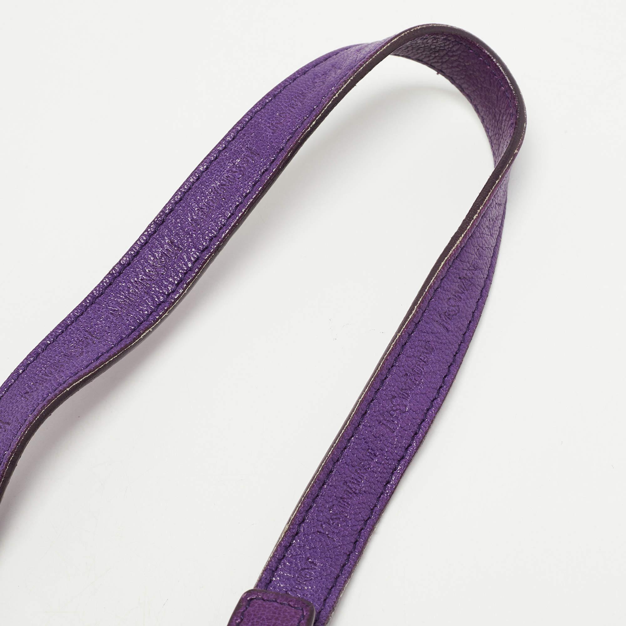 Saint Laurent Purple Fringed Suede And Leather Shoulder Bag 2