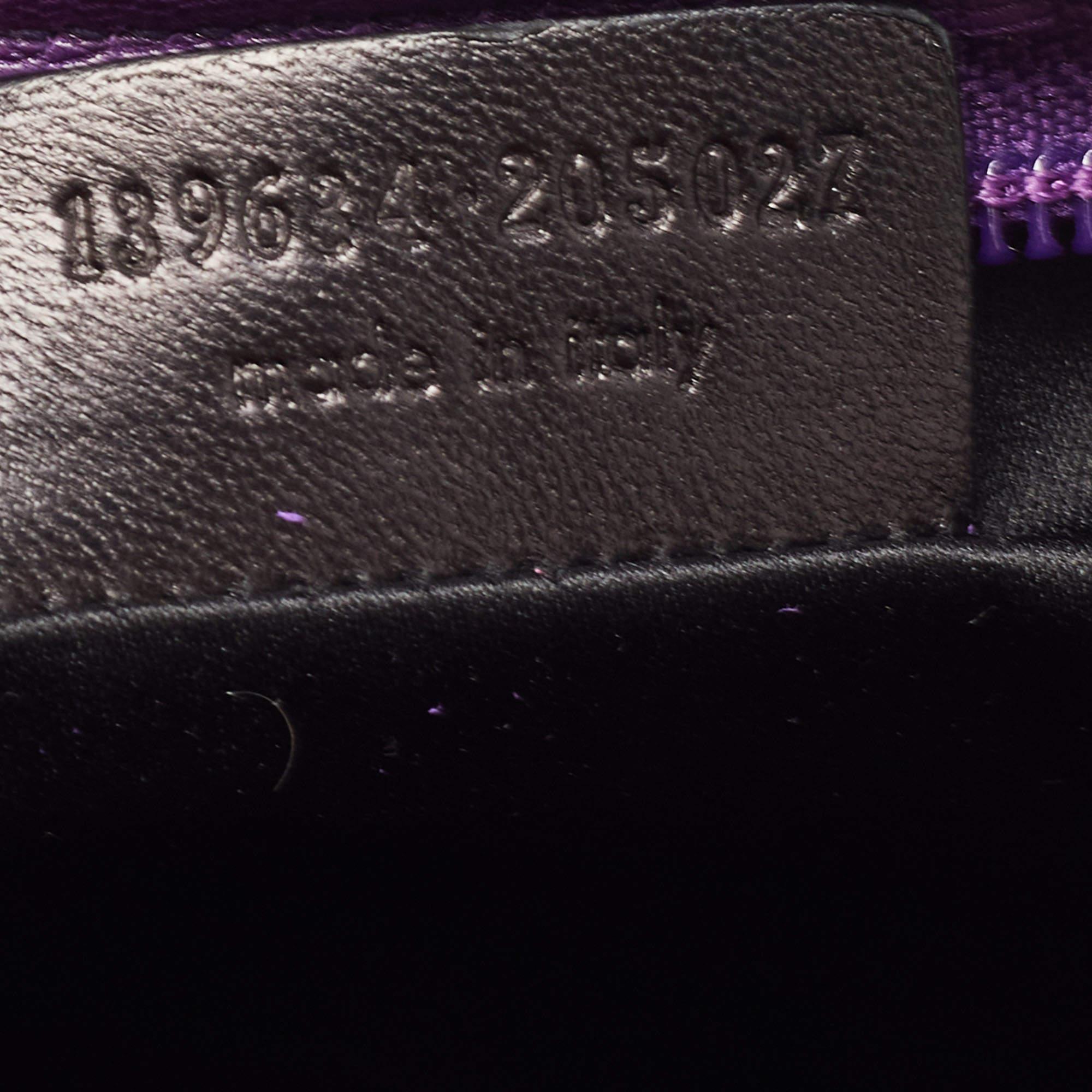 Saint Laurent Purple Fringed Suede And Leather Shoulder Bag 5