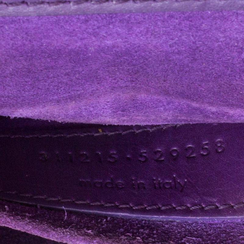 Saint Laurent Purple Leather Mini ChYc Crossbody Bag 3