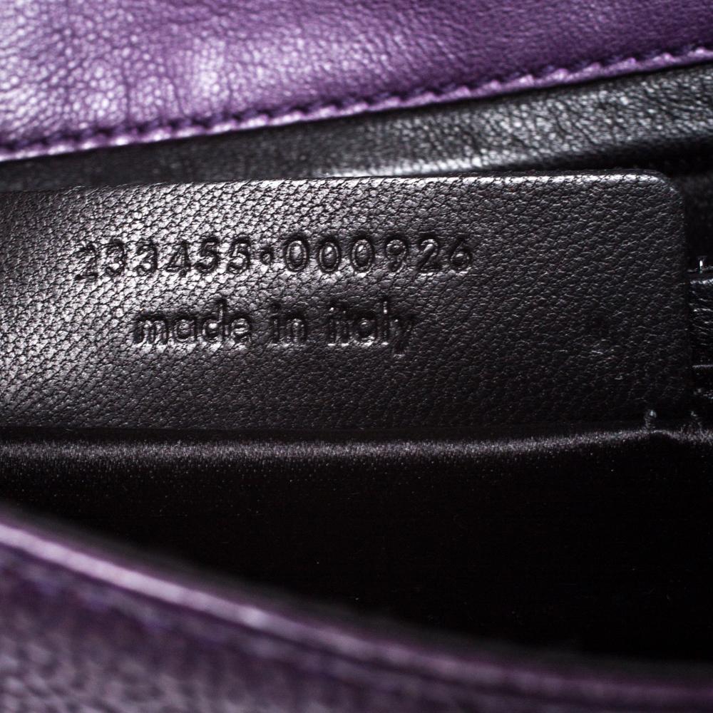 Saint Laurent Purple Leather Y Envelope Clutch 1