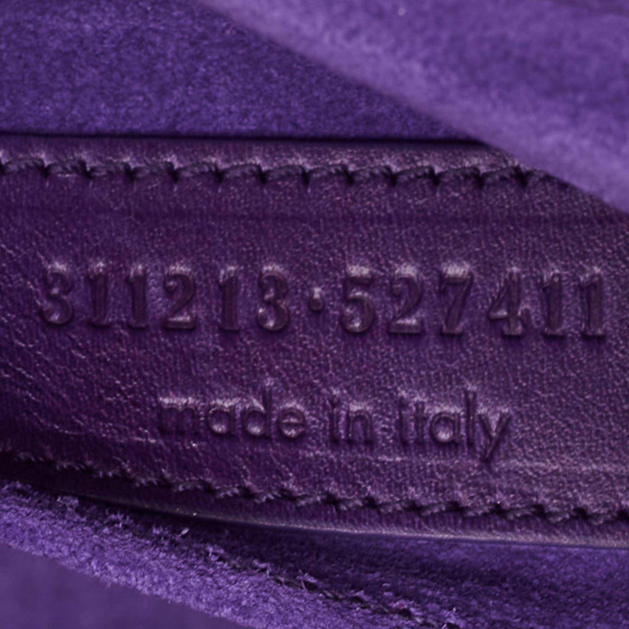 Saint Laurent Purple Leather Y-Ligne Clutch 6