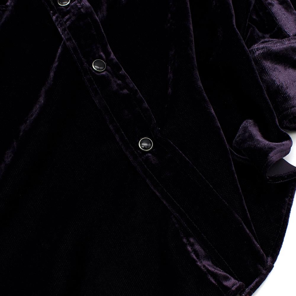 Women's or Men's Saint Laurent Purple Metallic Velvet Shirt  M