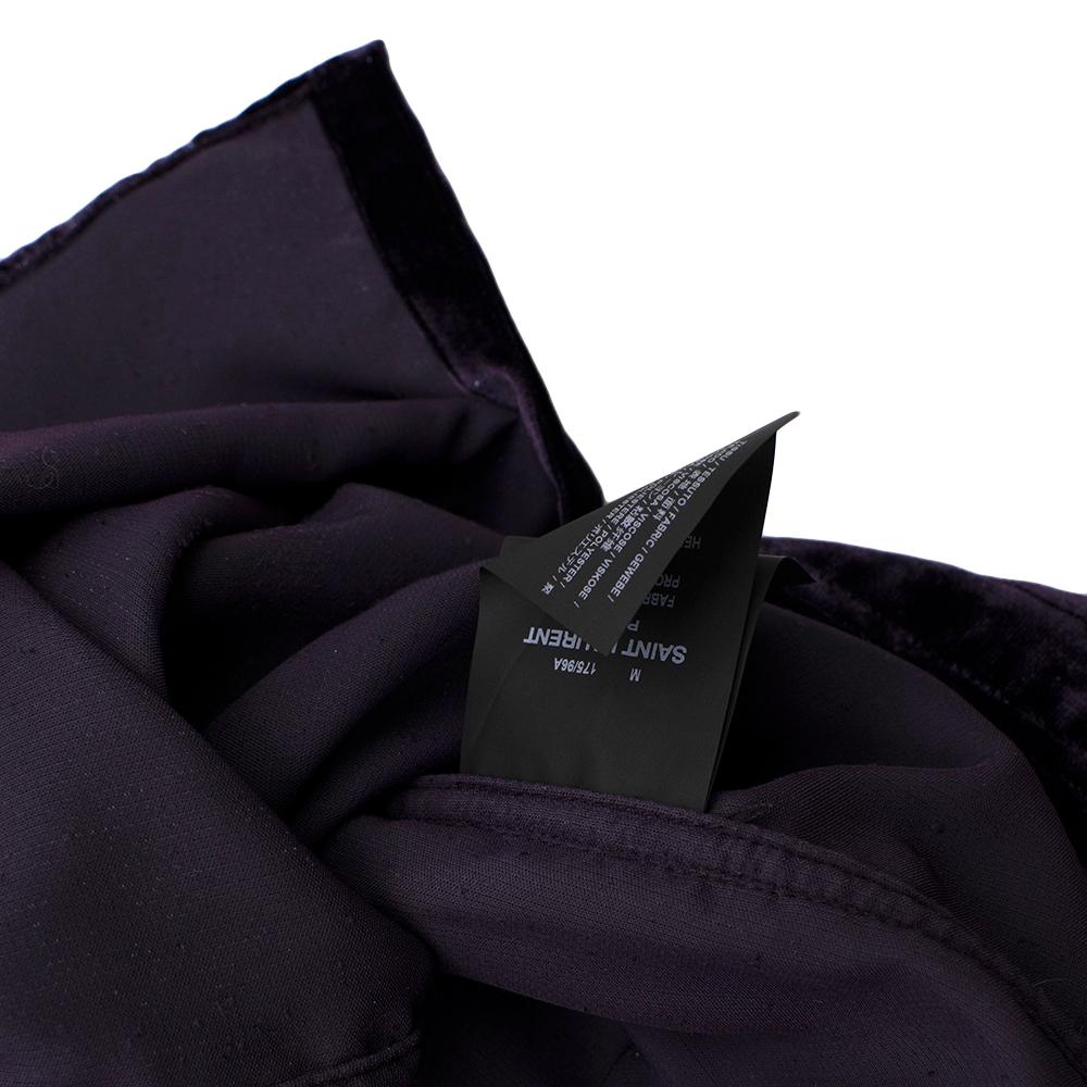 Saint Laurent Purple Metallic Velvet Shirt  M 1