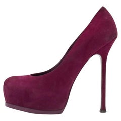 Saint Laurent Purple Suede Tribtoo Pumps Size 38