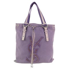 Vintage Saint Laurent Purple YSL Kahala Tote Bag 924ysl14