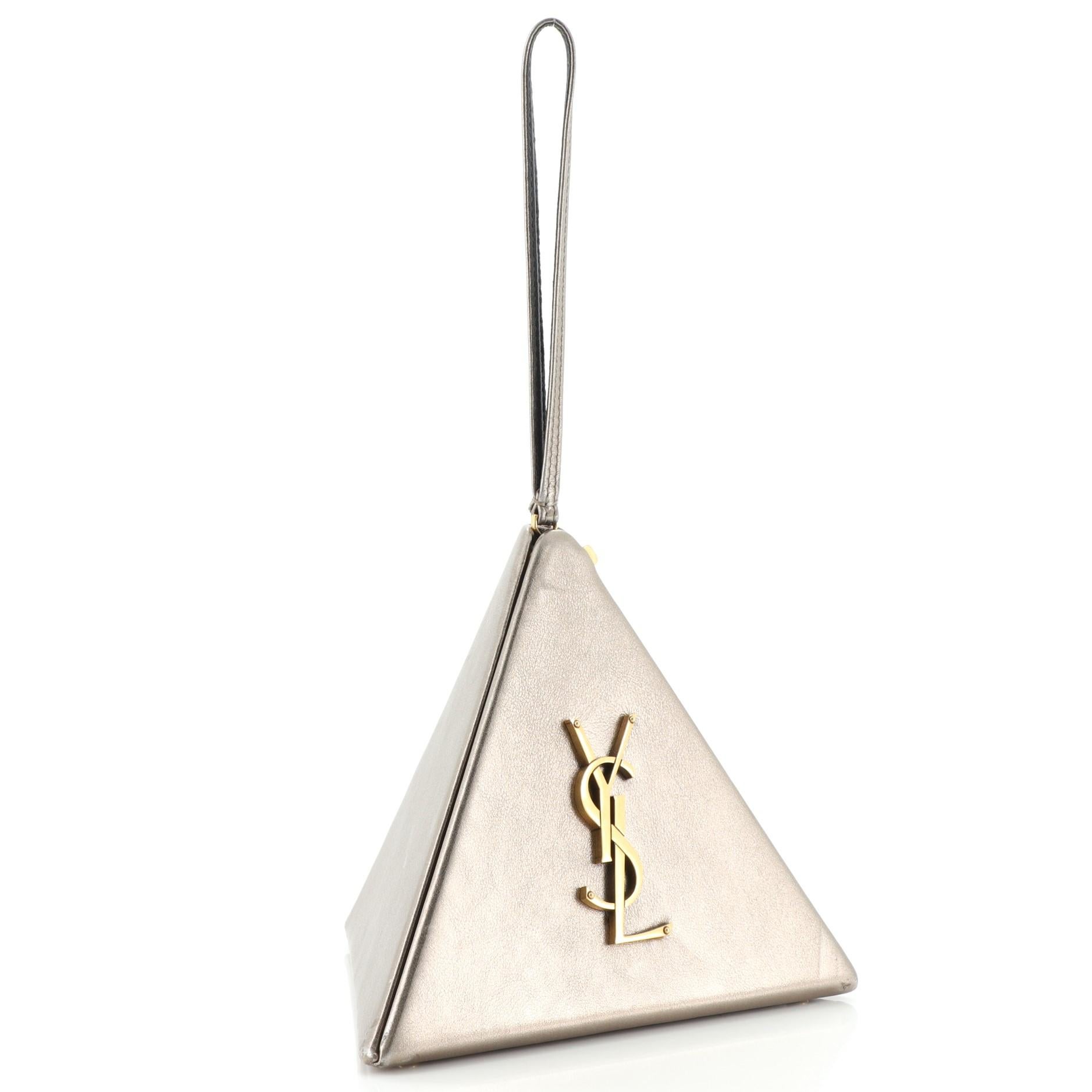 Ysl pyramid clutch cheap
