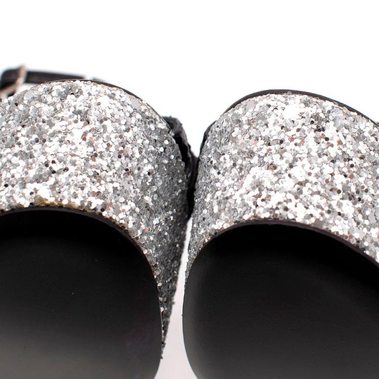Glitter Python Saint Laurent Python, Glitter and Ponyskin Platform Sandals For Sale at ...