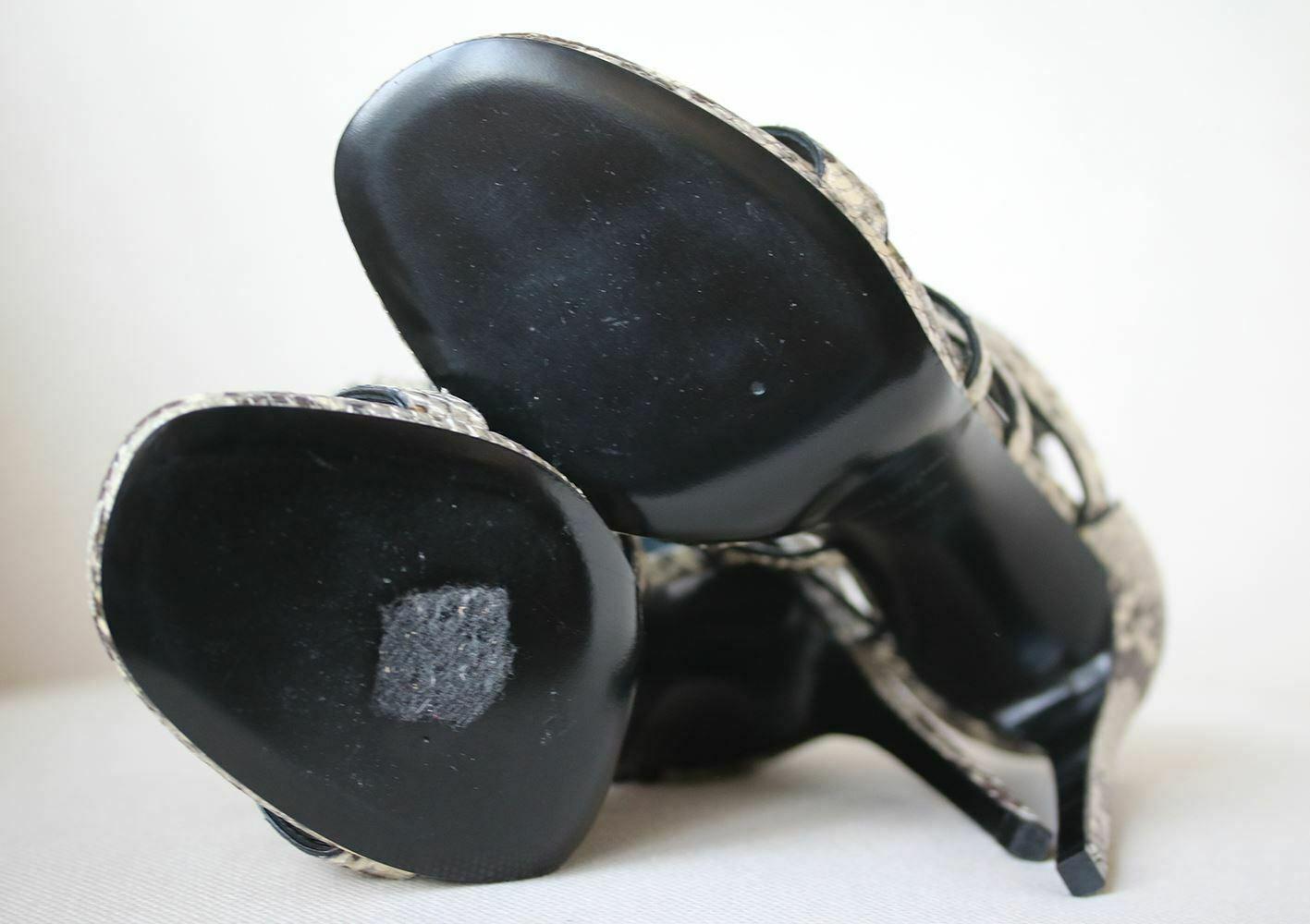Saint Laurent Python-Print Cutout Sandals In New Condition In London, GB