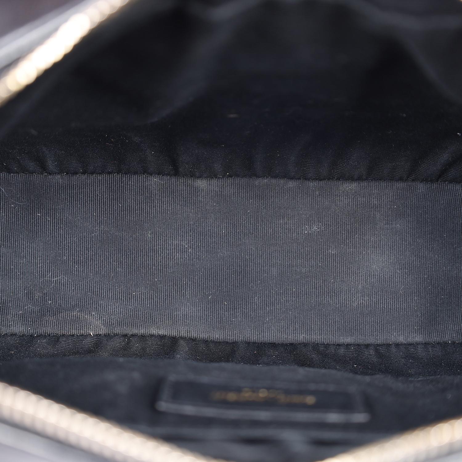 Saint Laurent Borsa a tracolla Lou in pelle trapuntata nera in vendita 7