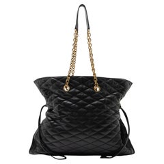 Saint Laurent Quilted Leather Pochon Drawstring Tote